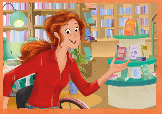Elea im Bücherladen